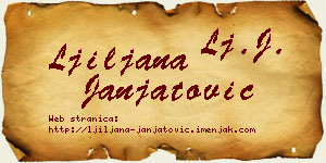Ljiljana Janjatović vizit kartica